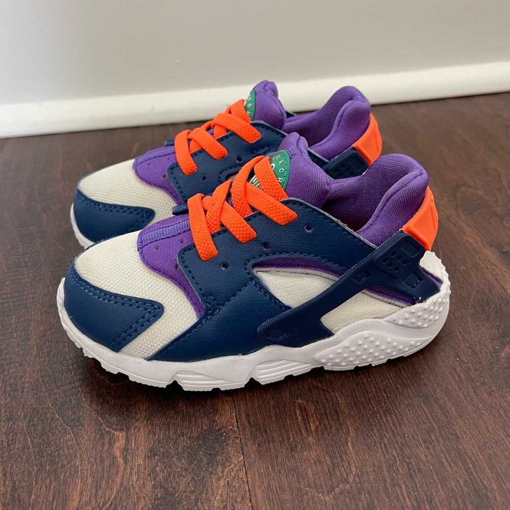 Nike Huarache Sneakers Shoes Baby/Toddler size 7, Blue White Purple kicks